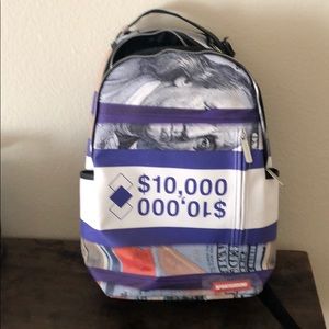 Sprayground Limited Purple Money Stack Backpack